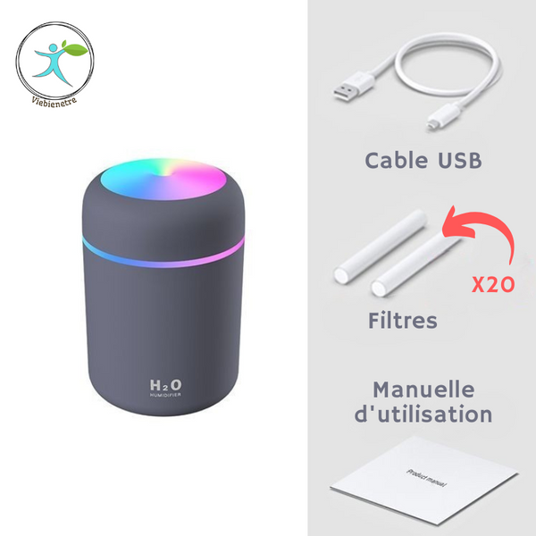 20 recharges Offerts | HarmoniColor™  | Humidificateur arc en ciel | Bien-être